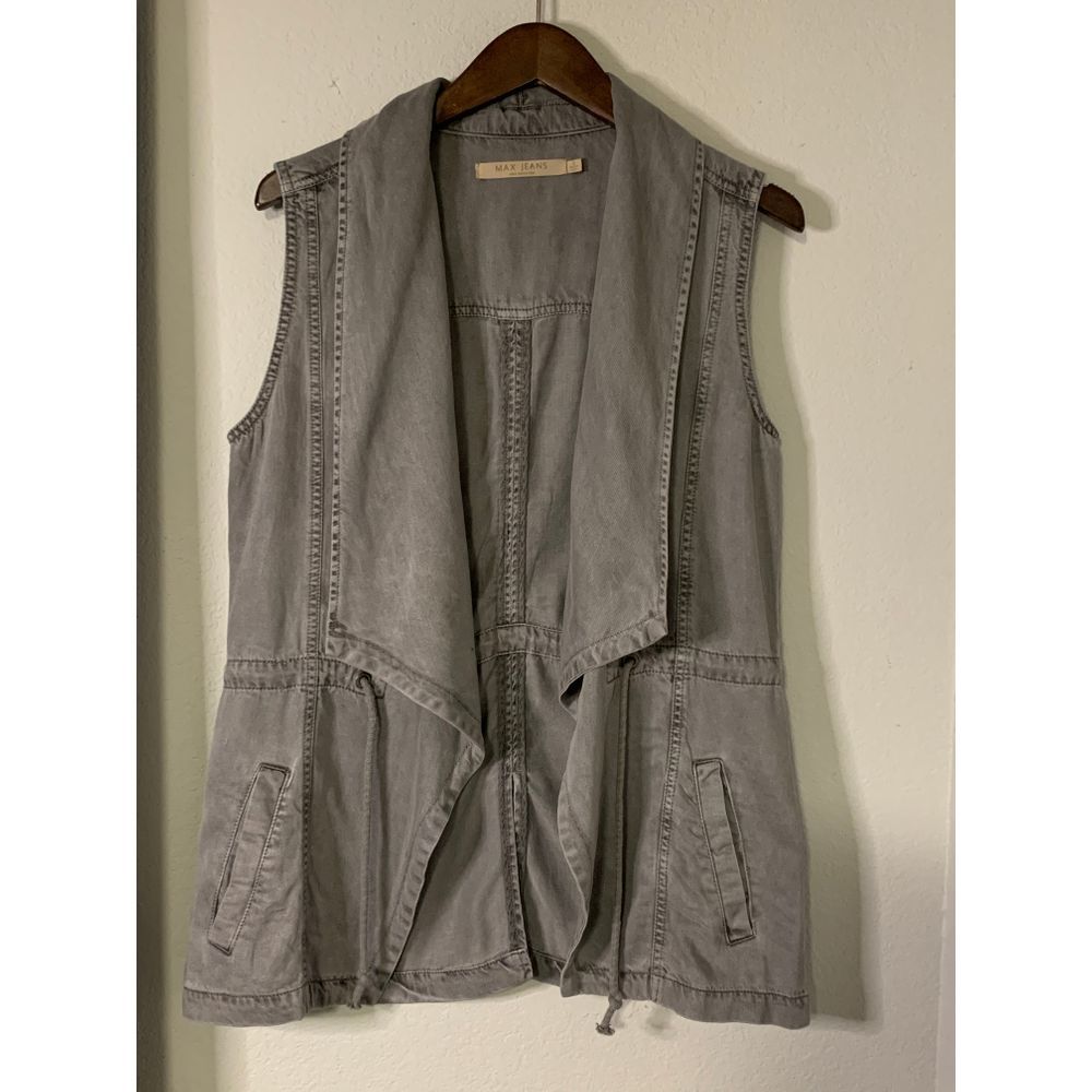 Max Jeans Size S Draped Sleeveless Cardigan